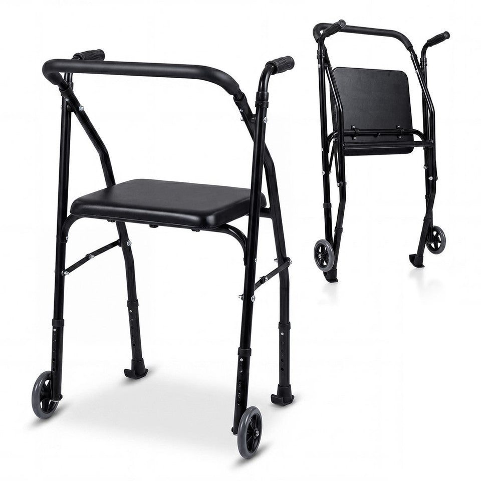 Folding mobility walker