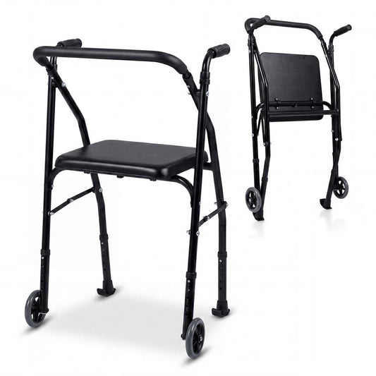 Folding mobility walker