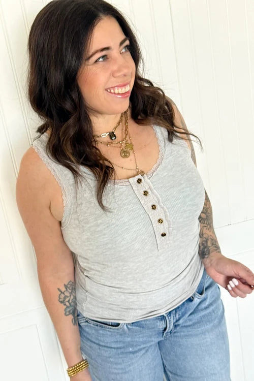 Pol lace edge everyday tank