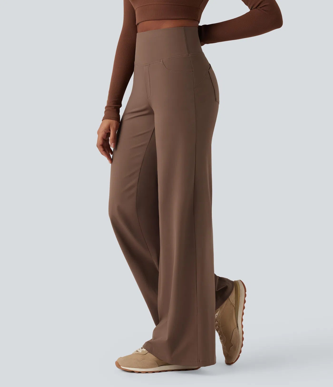 Day stretch high waisted tummy control wide leg baggy yoga pants