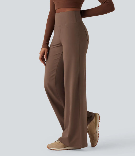 Day stretch high waisted tummy control wide leg baggy yoga pants