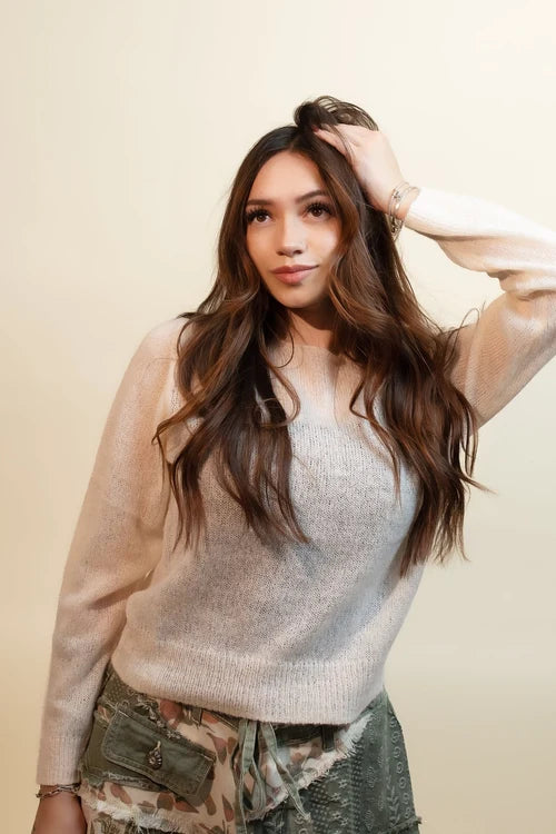 Mod ref womens crisp autumn layering knit wide neck sweater top