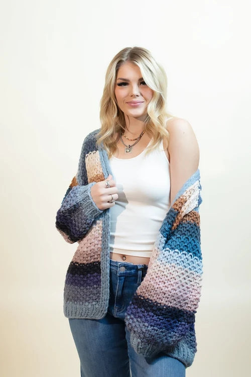 Listicle womens woodland rainbow cardigan