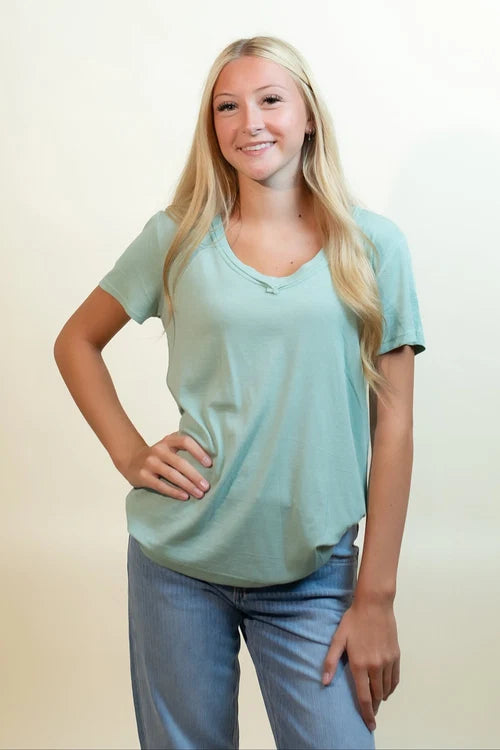 Pol womens cozy companion v neck t shirt