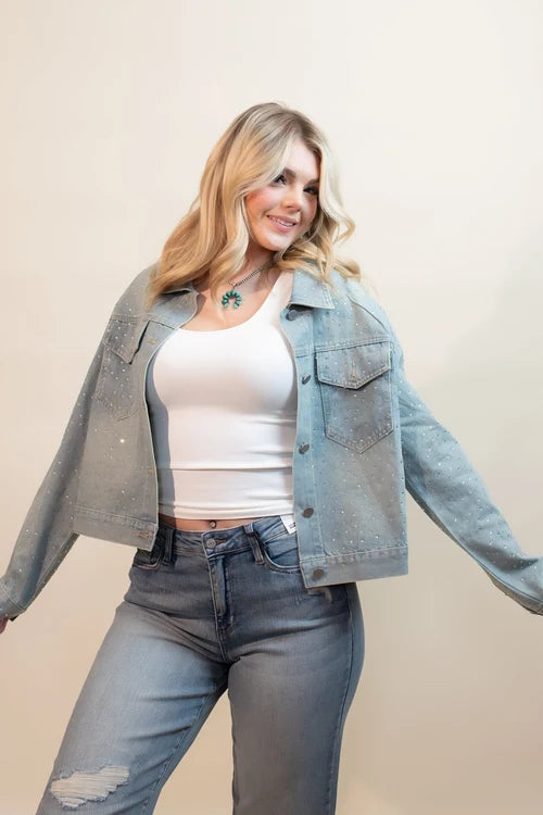 Davi and Dani womens midnight rodeo denim jacket