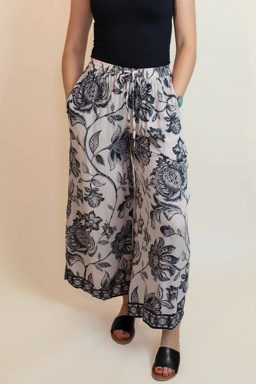 Angie womens amalfi garden wide leg pants
