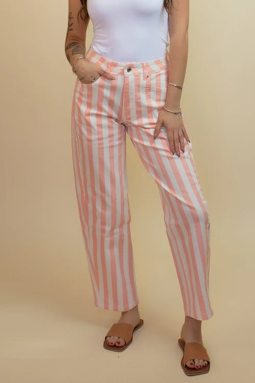 Poppy and pine womens pink lemonade barrel pants