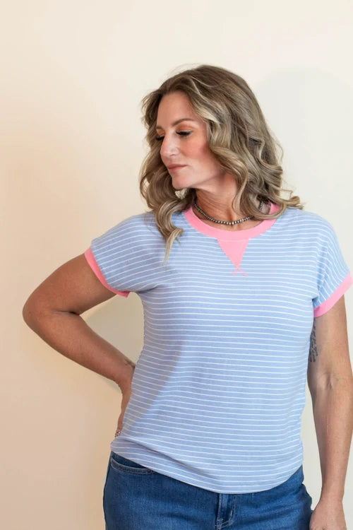 The pink lemonade stripe top