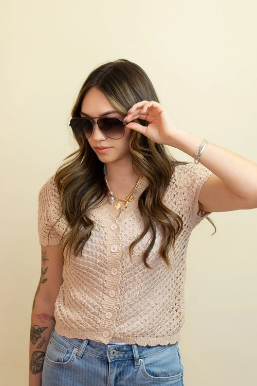 The blushing breeze crochet cardigan