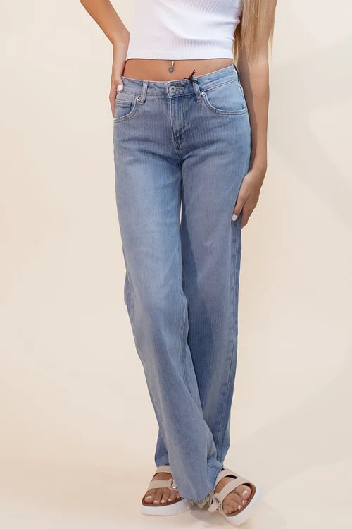 Mica the railroad stripe denim pants