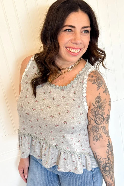 The rosebud ruffle hi low tank
