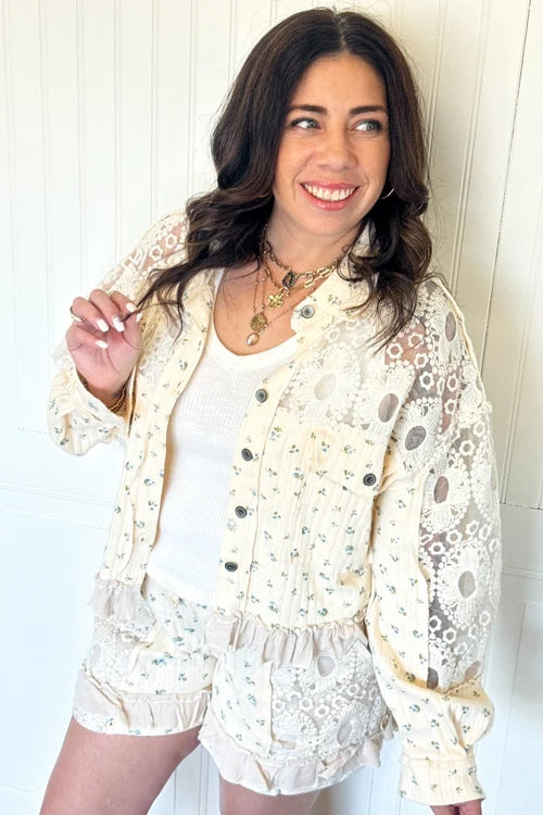 The meadow song lace shacket