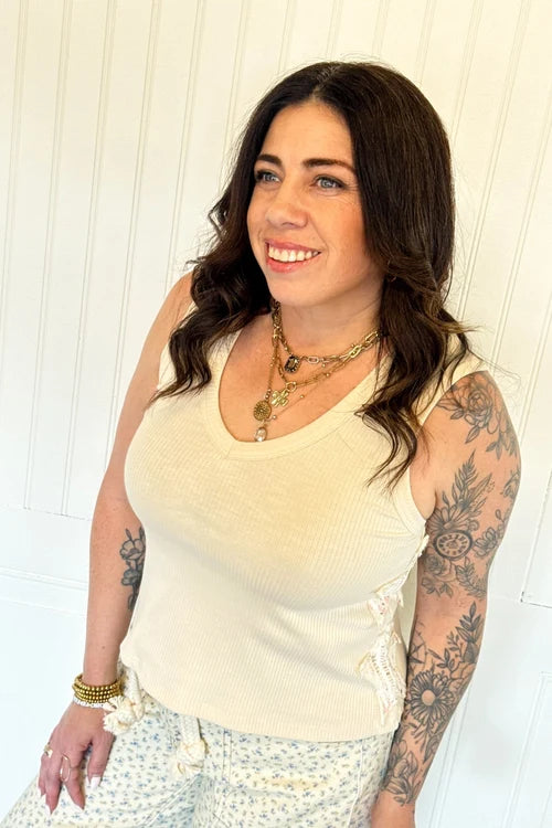 The hidden stars rib knit tank