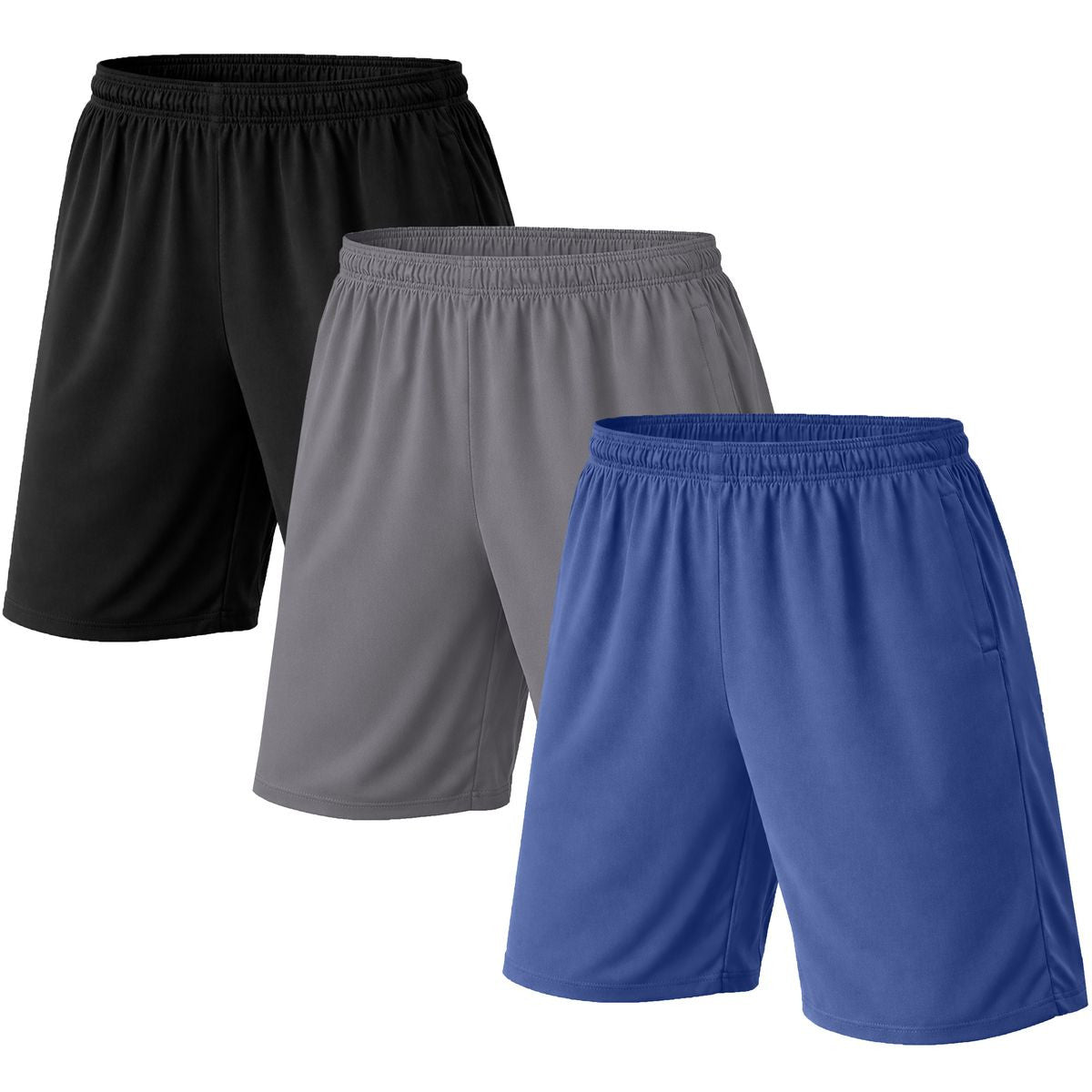 MENS ACTIVE POLY TRAINING SHORTS 3 PACK