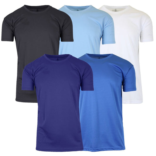 MENS MOISTURE WICKING PERFORMANCE TEE 5 PACK