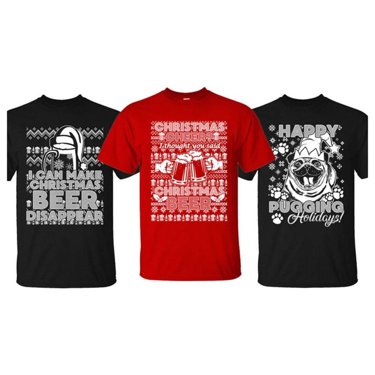 CHRISTMAS SWEATER MENS T SHIRTS