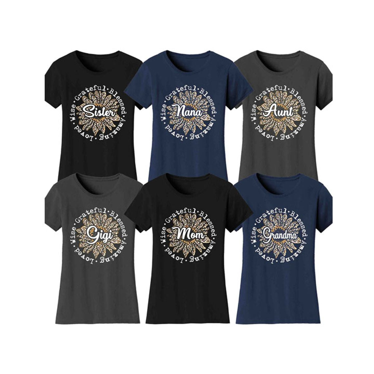 LEOPARD SUNFLOWER MOTHERS DAY T SHIRTS
