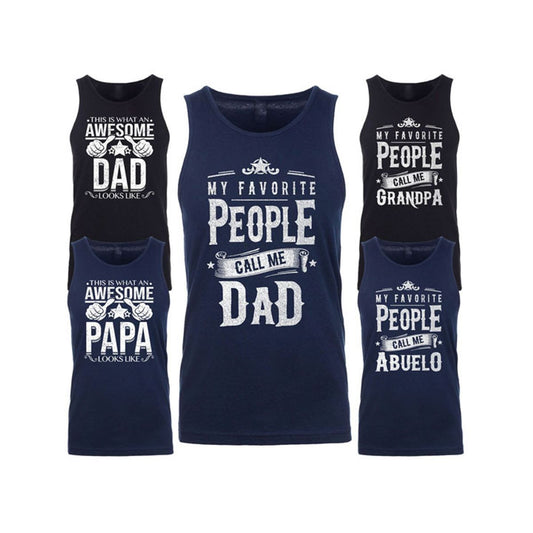 MENS AWESOME DAD GRANDPA FATHERS DAY TANK TOP