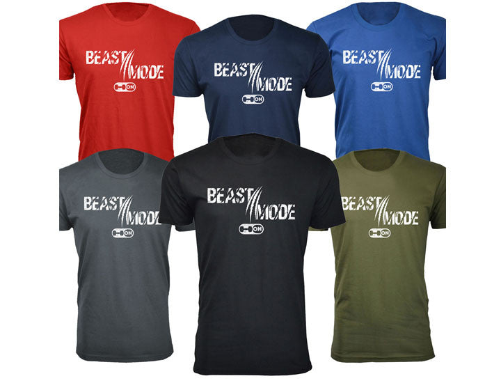 MENS WORKOUT BEAST MODE ON T SHIRTS