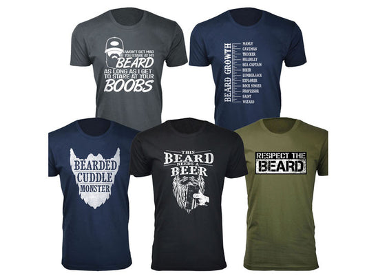 MENS BEARD HUMOR T SHIRTS