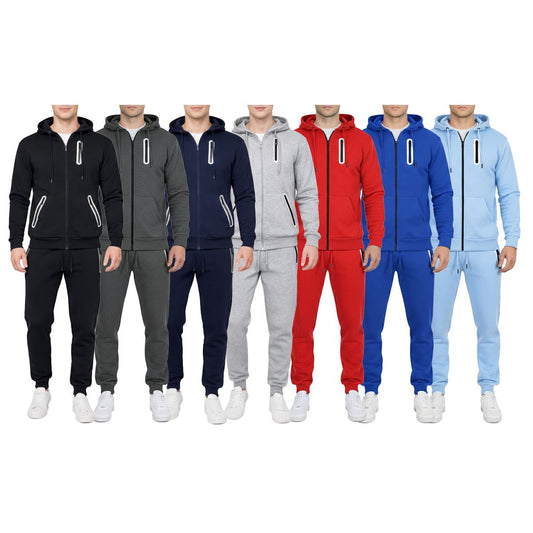 MENS FLEECE LINED FULL ZIP HOODIE AND JOGGER SET