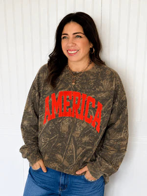 AMERICA CAMO SWEATSHIRT