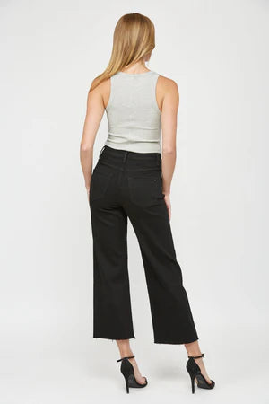 THE SLEEK NOIR CROPPED WIDE LEG