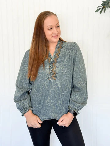 BLUEBELLE DENIM BLOUSE