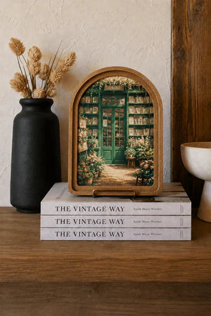 BOOK STORE ARCH FRAMED ART 8.25X11 INCH