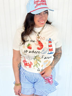 BY THE SEA TEE