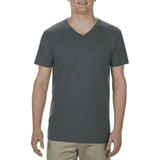 ALSTYLE ADULT RINGSPUN COTTON V NECK T SHIRT