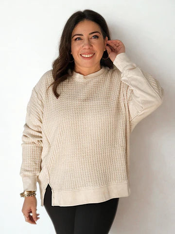 DESERT DAWN MINERAL WASHED THERMAL PULLOVER