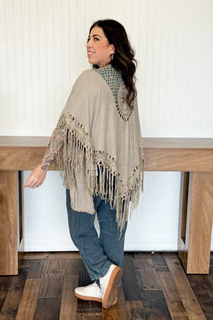 DESERT LACE TASSEL KIMONO