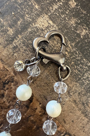 EVERLY BEADED HEART CLASP NECKLACE