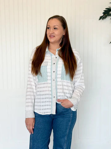 EVERYDAY COLORBLOCK BUTTON DOWN SHIRT