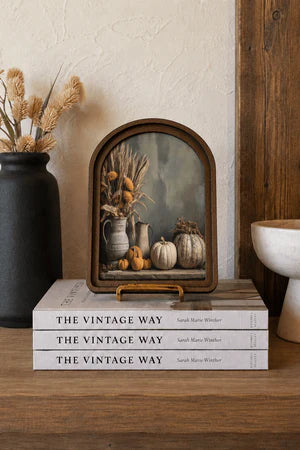 FALL TABLE ARCH FRAMED ART 6X8 INCH