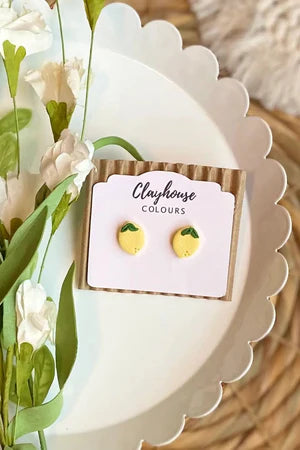 FEELIN FRUITY LEMON CLAY STUDS