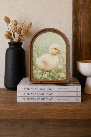FLUFFY DUCKLING FRAMED ART 6X8 INCH