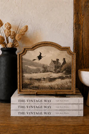 FLYING WITCH PROVINCIAL FRAMED ART