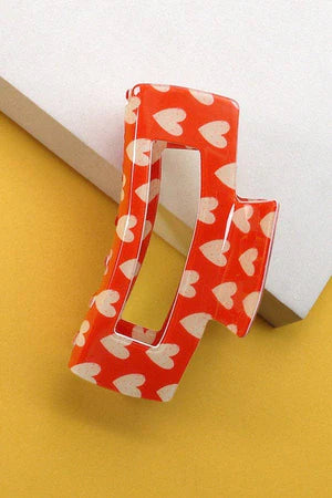 HEARTLINE RECTANGLE HAIR CLAW CLIP