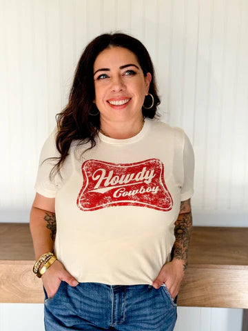 HOWDY COWBOY UNISEX GRAPHIC TEE