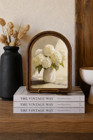 HYDRANGEA VASE ARCH FRAMED ART 6X8 INCH