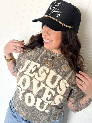JESUS LOVES YOU CAMO SHORTSLEEVE