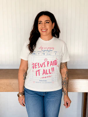 JESUS PAID IT ALL GRAPHIC TEE