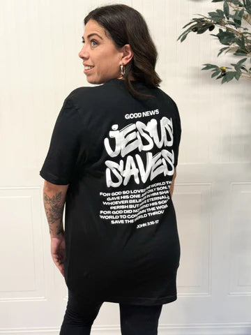 JESUS SAVES UNISEX GRAPHIC TEE