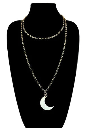 KD10 MOON LAYERING CHAIN NECKLACE