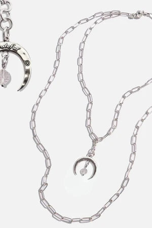 KD18 GRATEFUL CRESCENT MOON KLINK NECKLACE