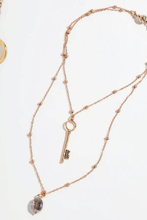 KD19 I AM FREE DAINTY KEY NECKKLACE