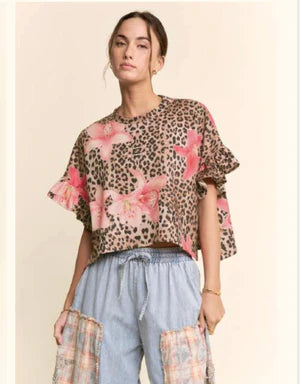 THE JUNGLE PETAL RUFFLE TOP
