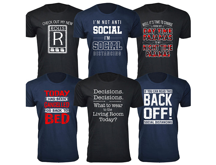 MENS SOCIAL DISTANCING THEMED T SHIRTS